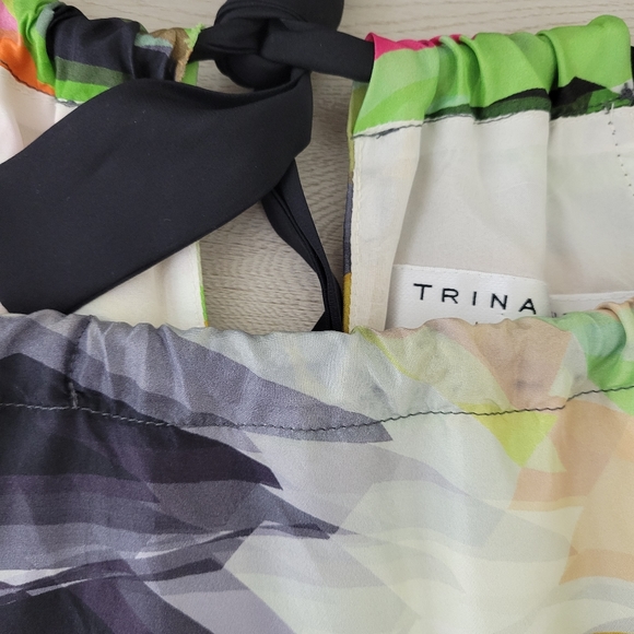 Trina Turk Multi Silk Printed Halter Neck Dress - Picture 13 of 13